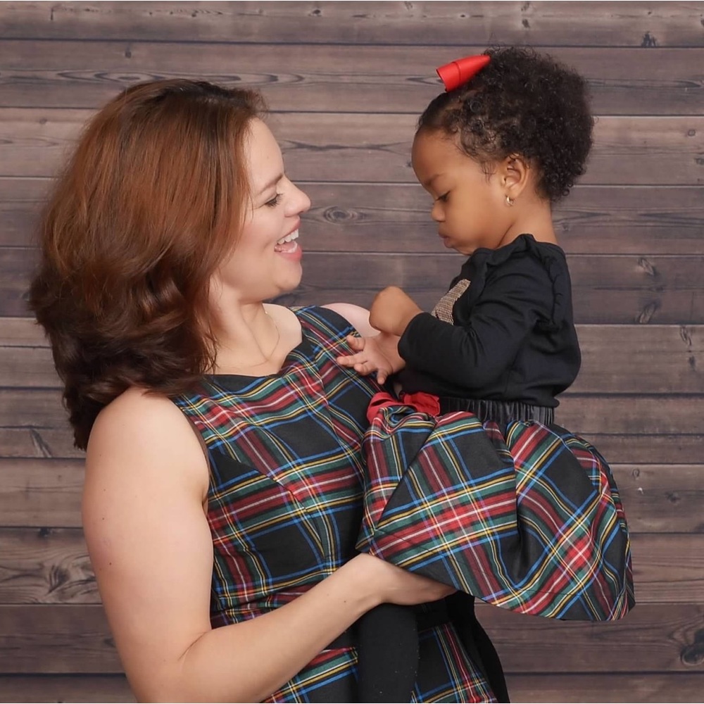 Plaid tartan dress perfect for Christmas photos! Hope and Henry
